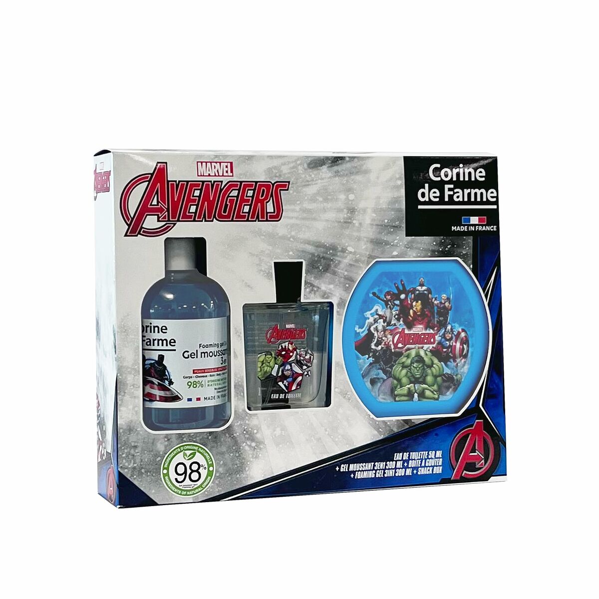 Children's Perfume Corine de Farme Avengers 50 EDT 300 ml 3 Pieces - Nova Cosmetici