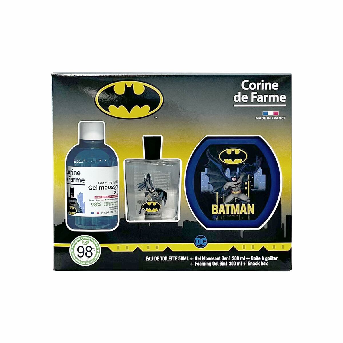 Children's Perfume Corine de Farme BATMAN EDT 300 ml 3 Pieces - Nova Cosmetici
