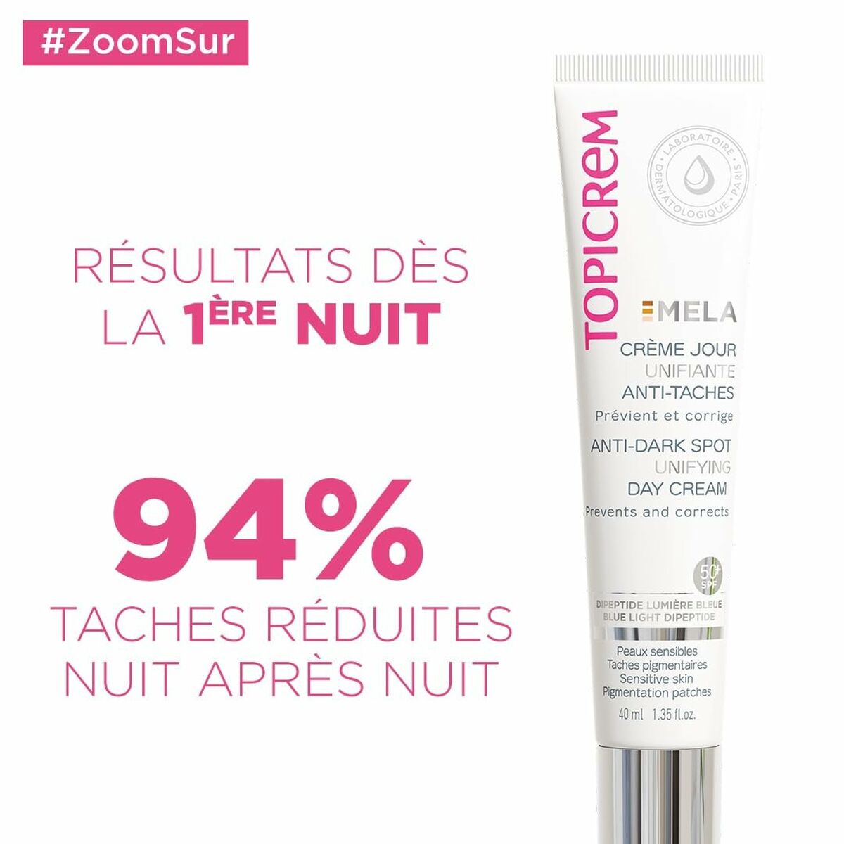 Day Cream Topicrem Mela Spf 50 40 ml - Nova Cosmetici