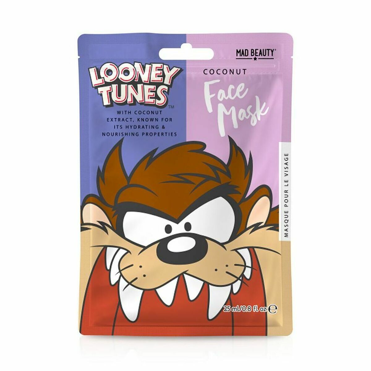 Facial Mask Mad Beauty Looney Tunes Taz Coconut (25 ml) - Nova Cosmetici