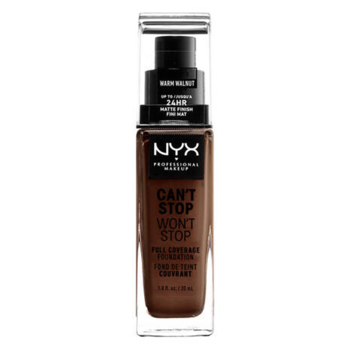 Crème Make-up Base NYX Can't Stop Won't Stop warm walnut (30 ml) - Nova Cosmetici