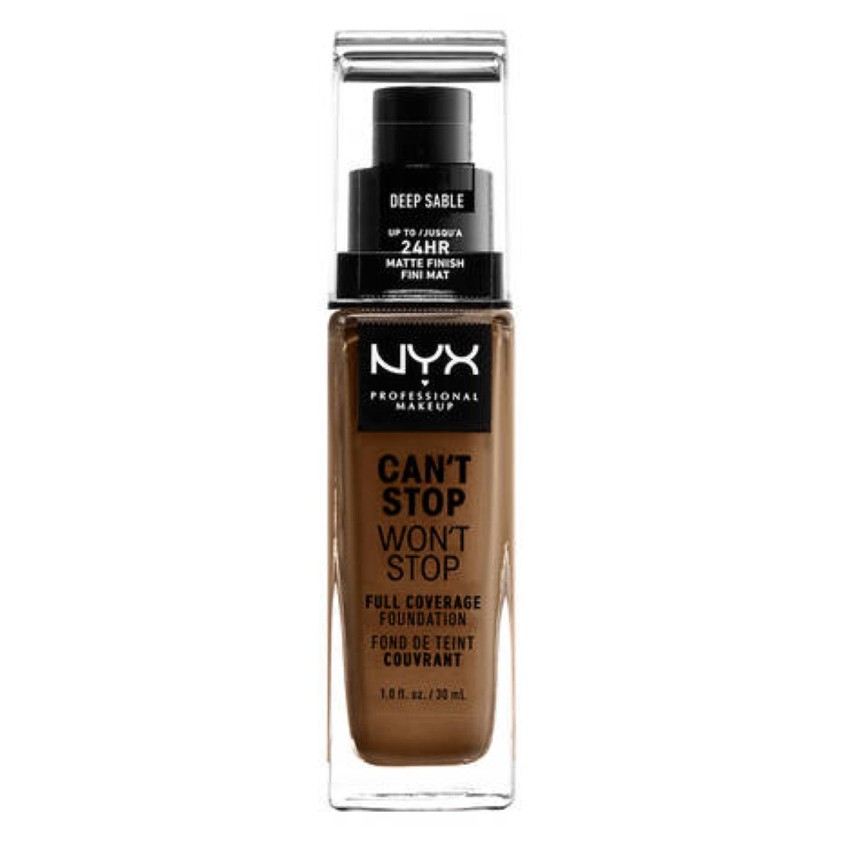 Crème Make-up Base NYX Can't Stop Won't Stop Deep Sable (30 ml) - Nova Cosmetici
