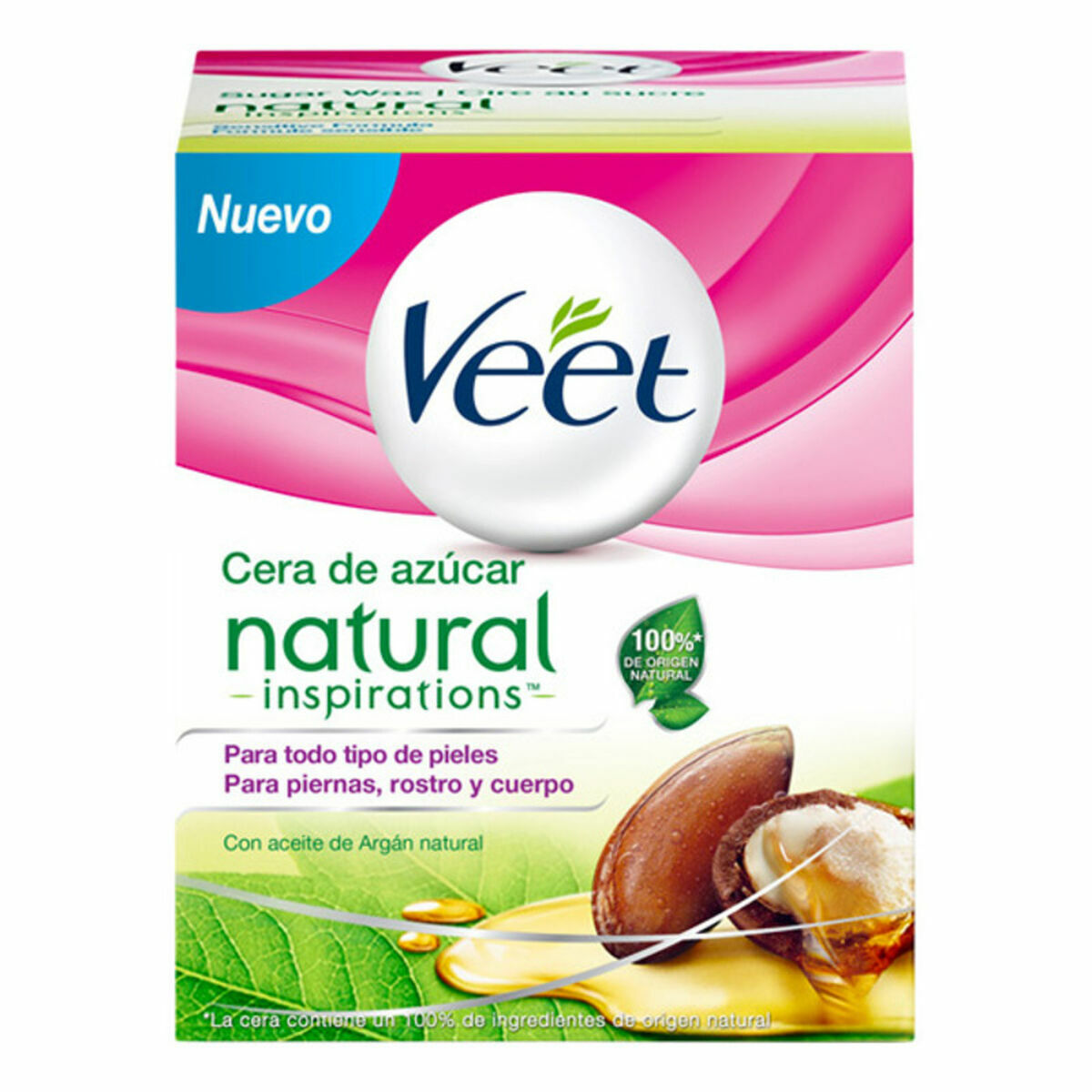 Body Hair Removal Cream Veet Cera Tibia Natural Argan Oil Sugar 250 ml - Nova Cosmetici