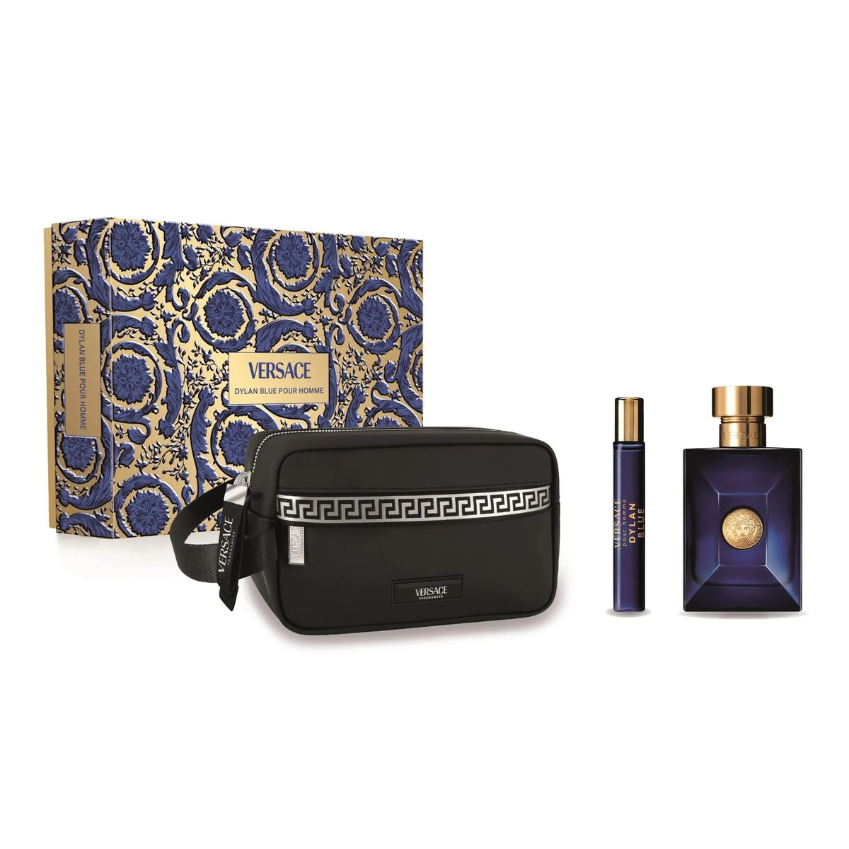 Men's Perfume Set Versace Dylan Blue EDT 3 Pieces - Nova Cosmetici