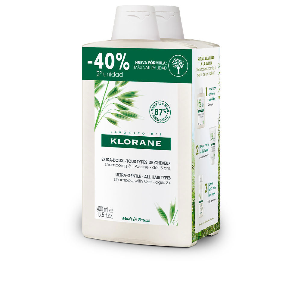 A LA LECHE DE AVENA champú extrasuave duo 2 x 400 ml - Nova Cosmetici
