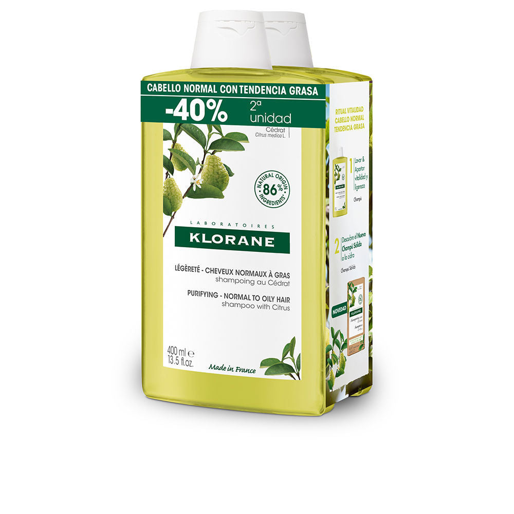 A LA CIDRA champú ligero para cabello normal/graso duo 2 x 400 ml - Nova Cosmetici