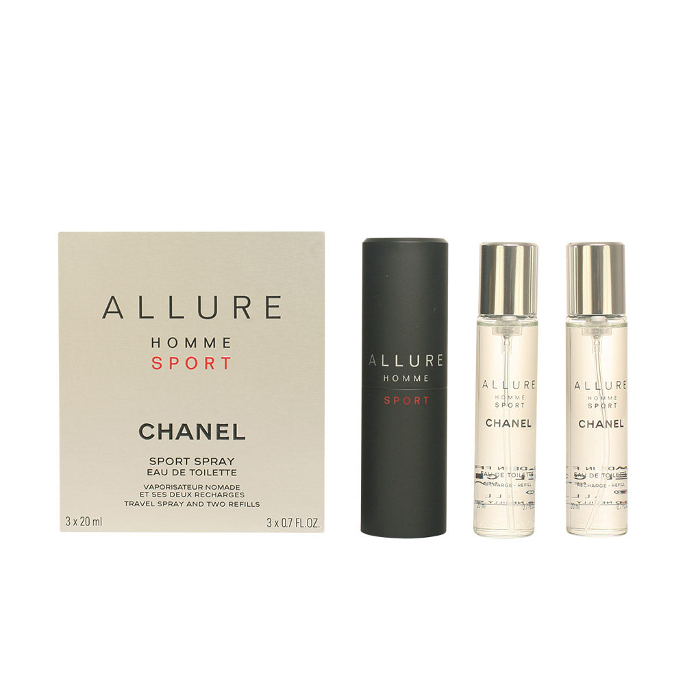 ALLURE HOMME SPORT travel spray and two refills 3 x 20 ml - Nova Cosmetici