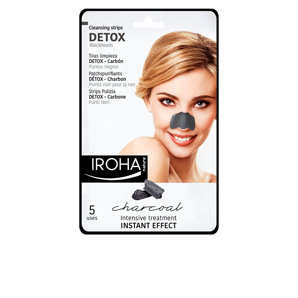 DETOX CHARCOAL BLACK nose strips 5 u - Nova Cosmetici
