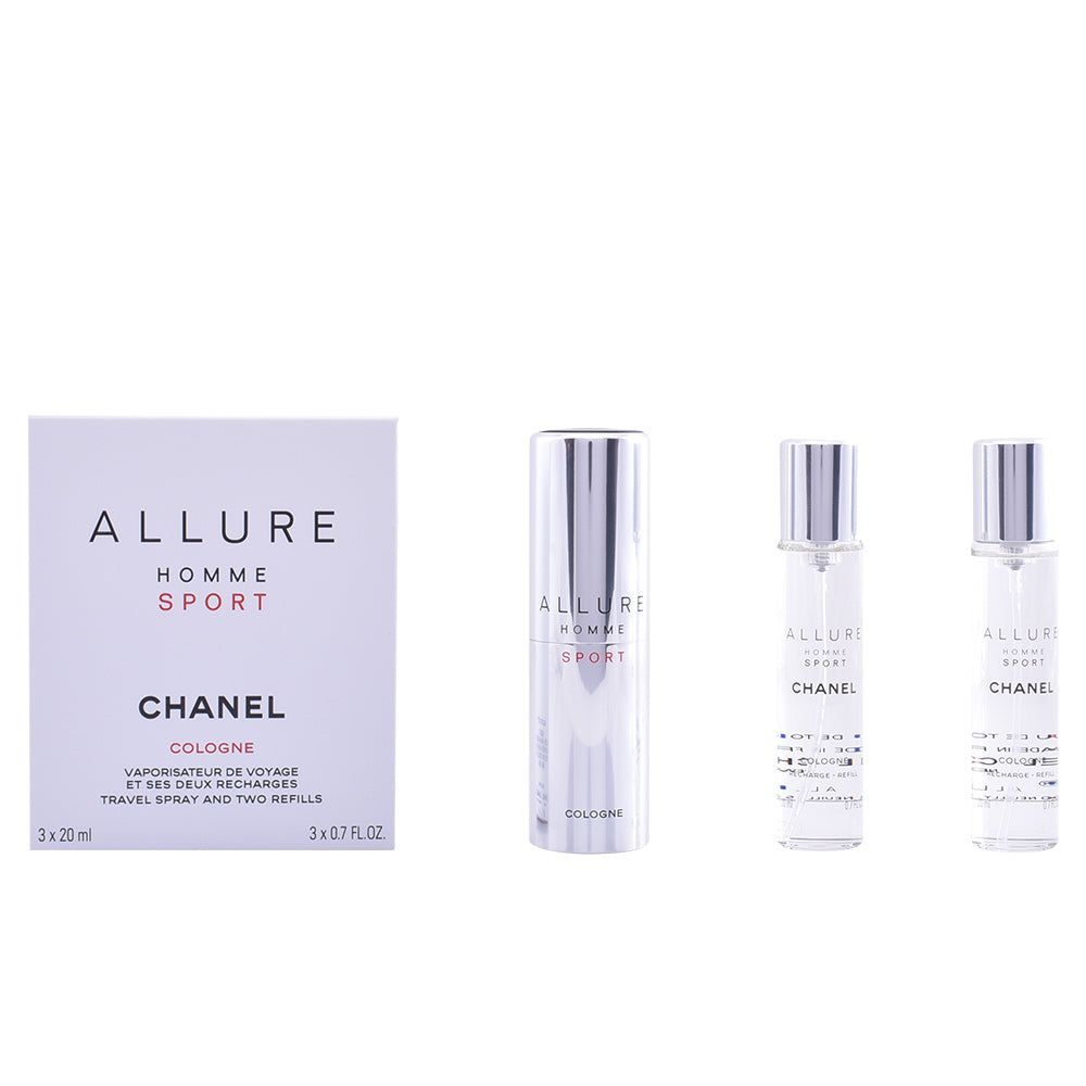 ALLURE HOMME SPORT COLOGNE travel spray and two refills 3 x 20 ml - Nova Cosmetici