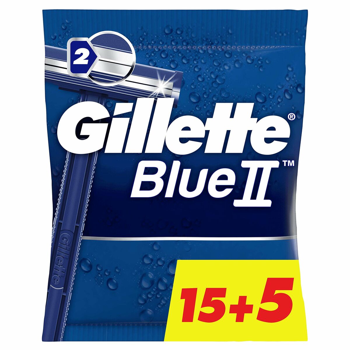 Disposable Razor Gillette Blue II 20 Units - Nova Cosmetici