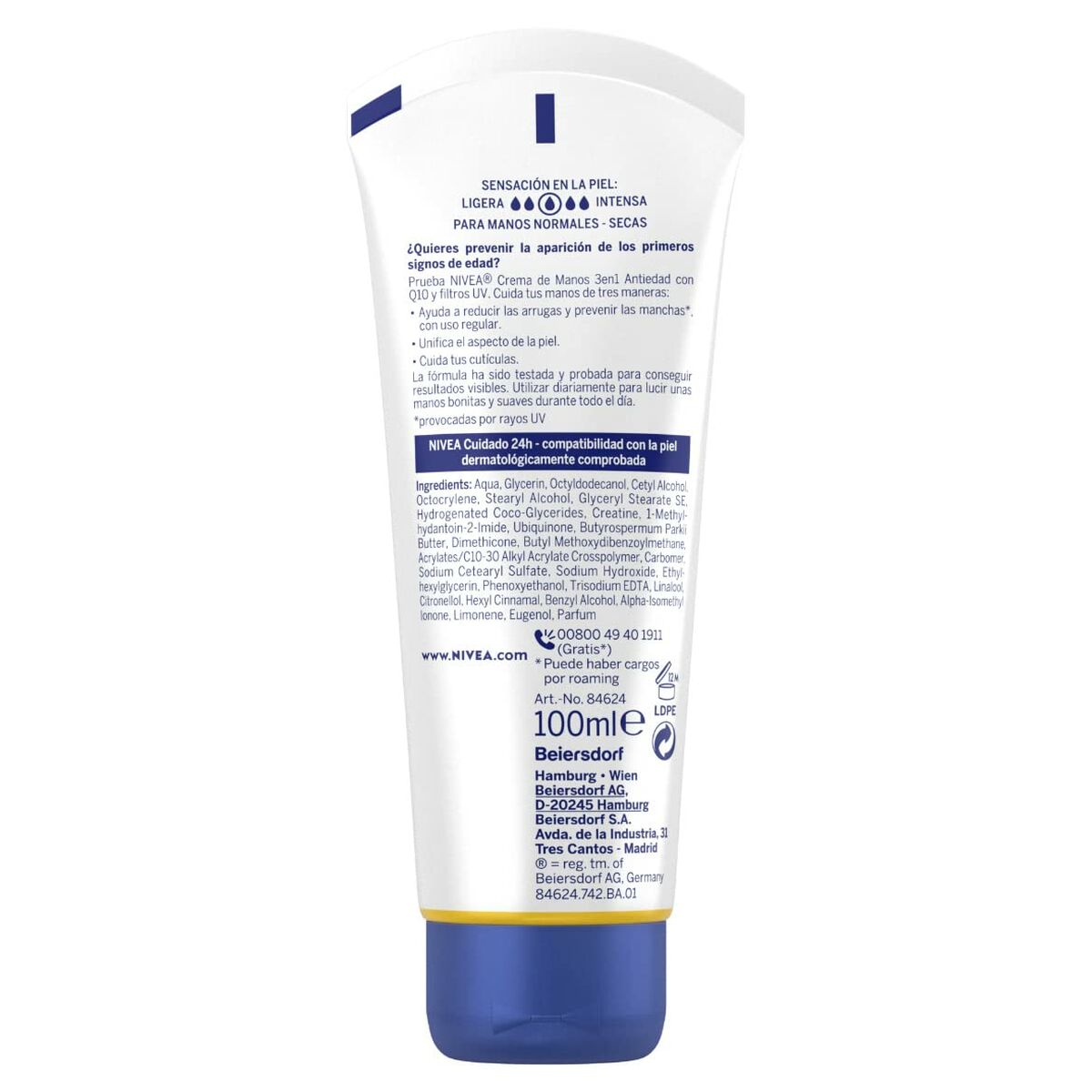Anti-ageing Hand Cream Nivea Q10 3-in-1 100 ml - Nova Cosmetici