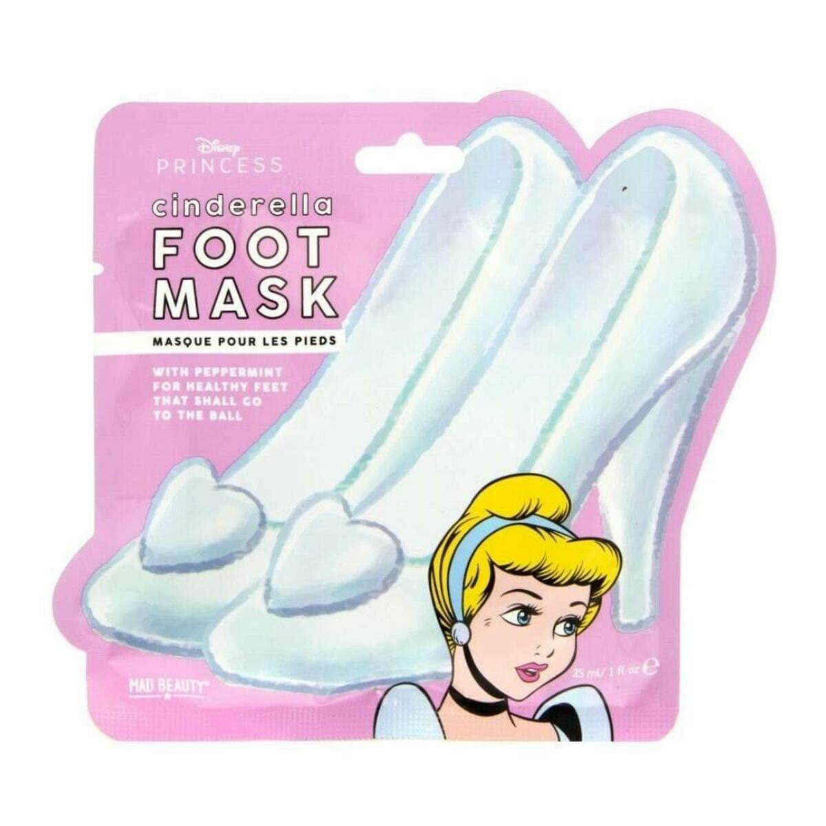 Foot Mask Mad Beauty Disney Princess Cinderella (25 ml) - Nova Cosmetici