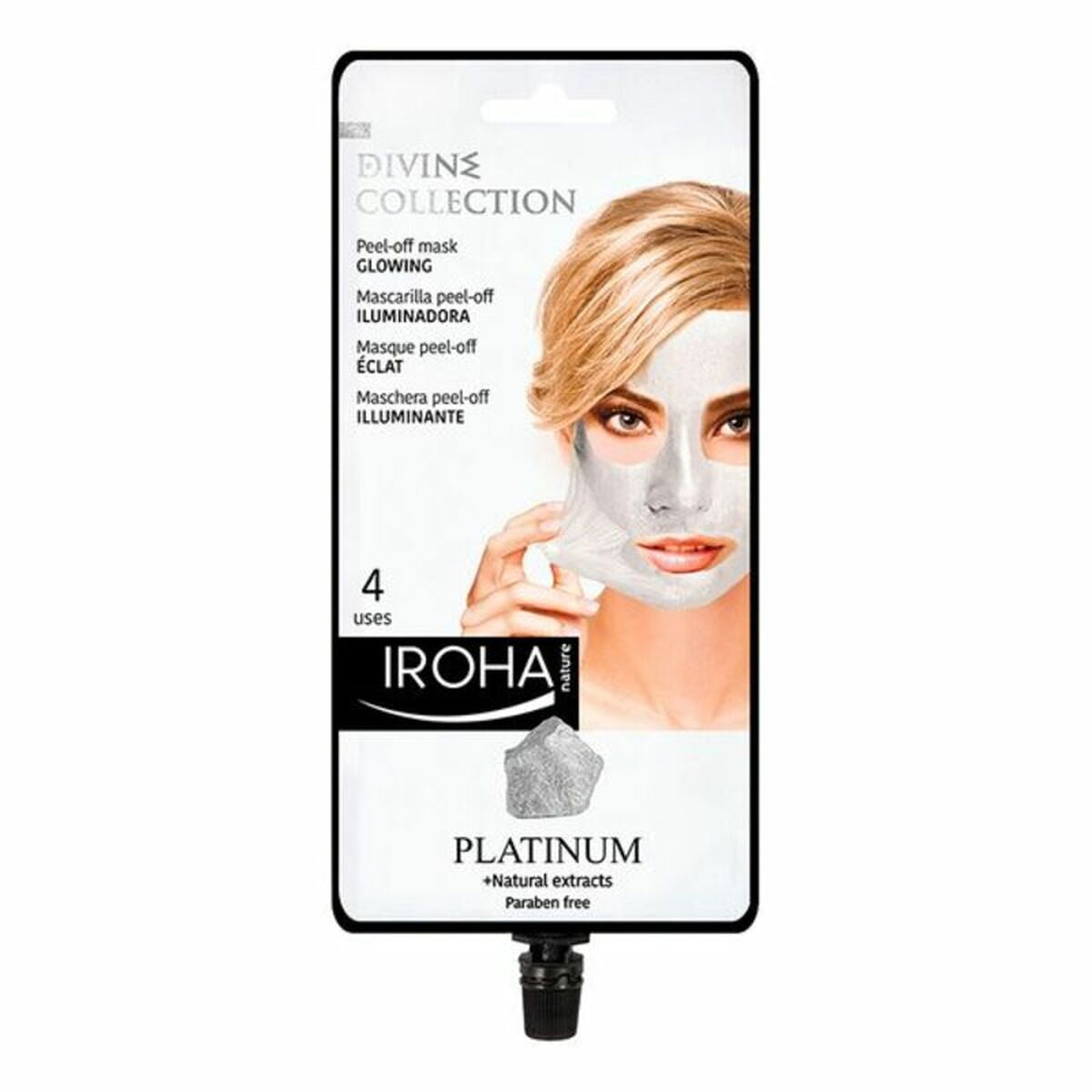 Facial Mask Peel Off Platinum Iroha Platinum - Nova Cosmetici