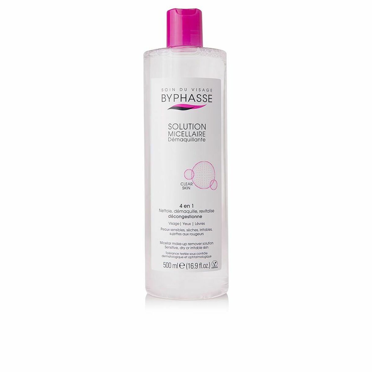 Make Up Remover Micellar Water Byphasse 1000025005 4-in-1 500 ml - Nova Cosmetici