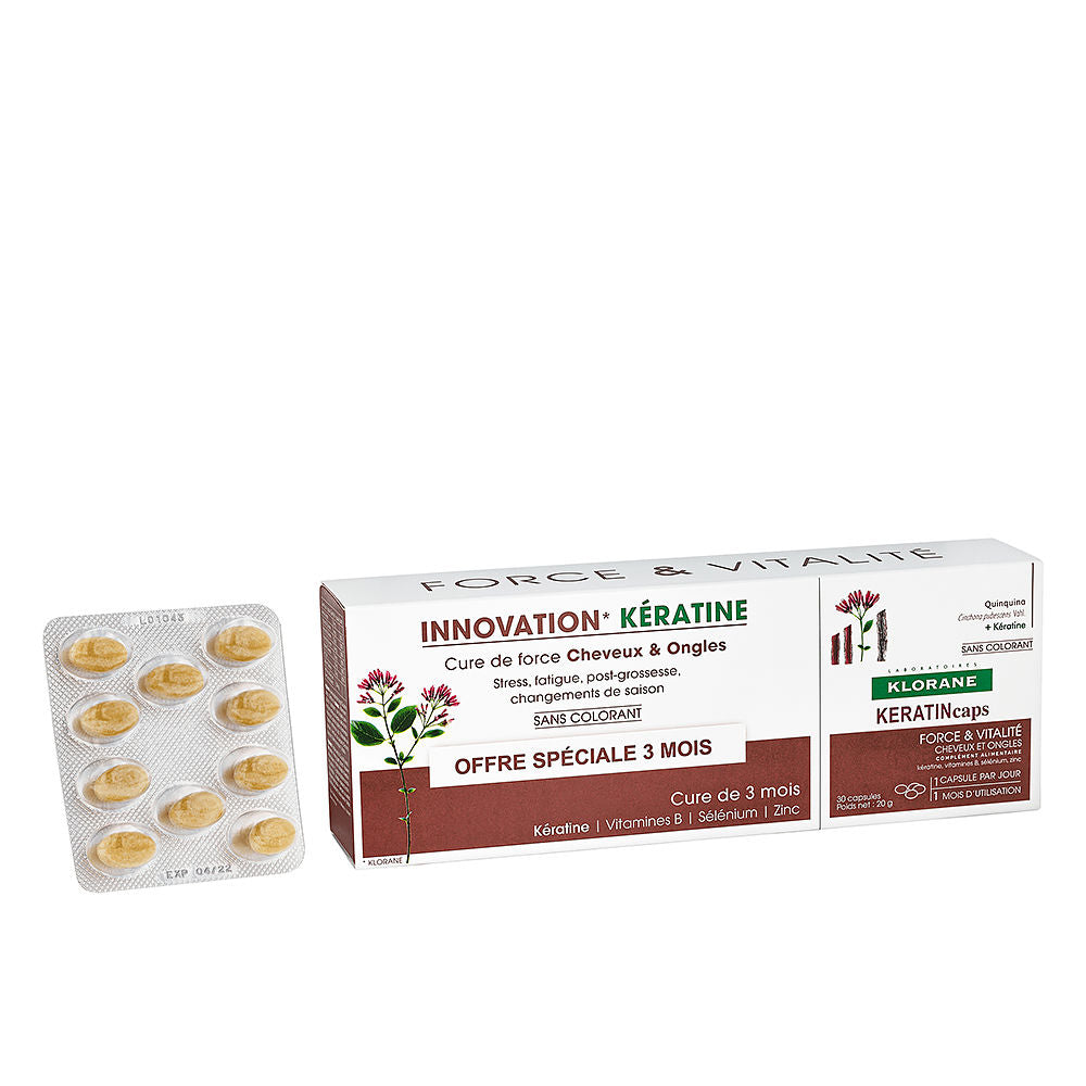 KERATINCAPS capsules to strengthen and revitalize hair pack 3 x 30 units - Nova Cosmetici