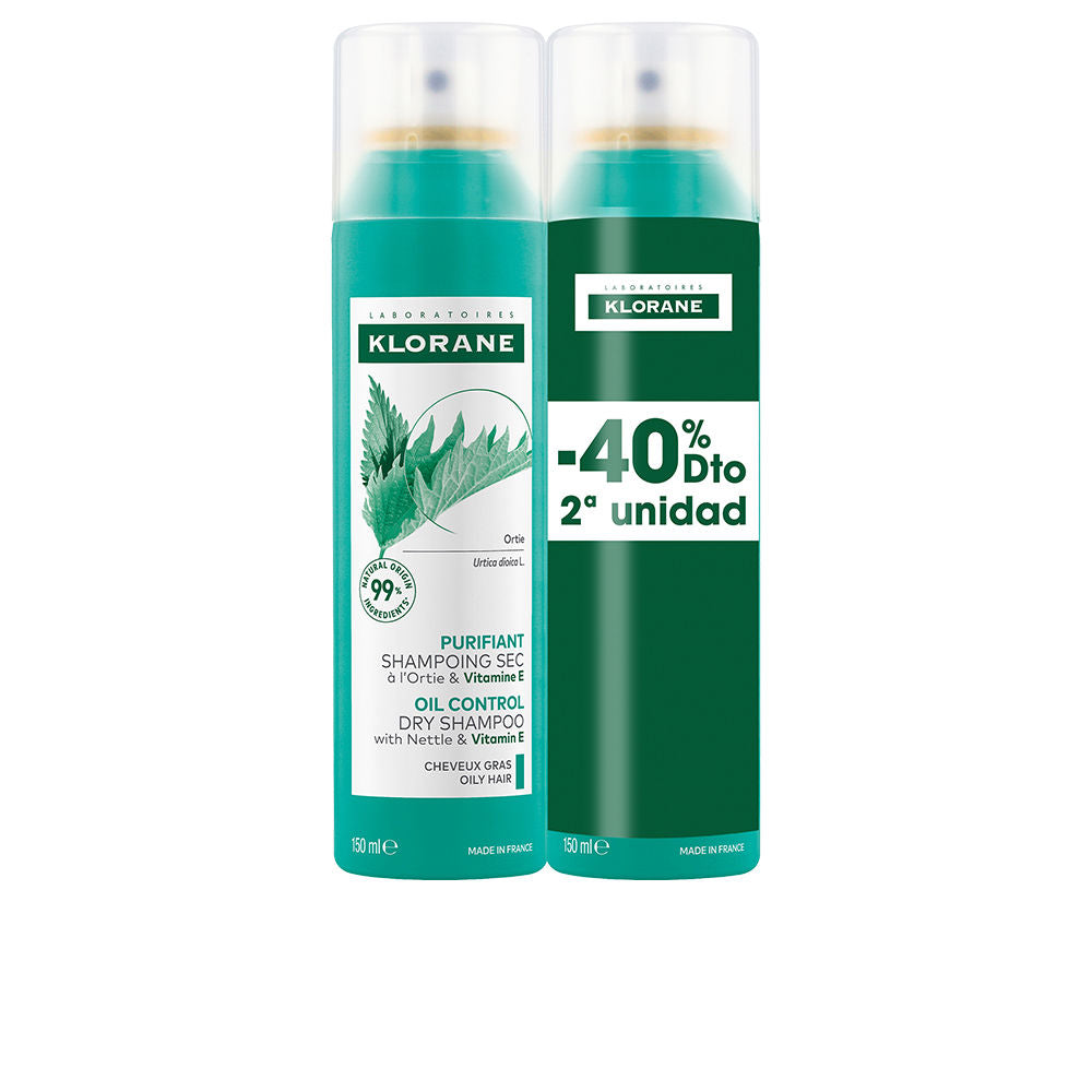 A LA ORTIGA sebum-regulating dry shampoo for oily hair pack 2 x 150 ml - Nova Cosmetici