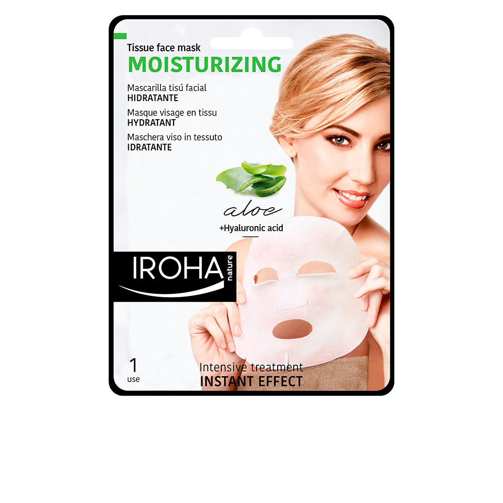 TISSUE MASK moisturizing aloe + green tea + ginseng + HA 1 u - Nova Cosmetici